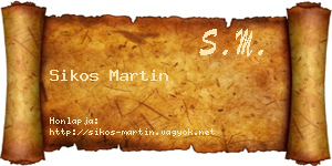 Sikos Martin névjegykártya