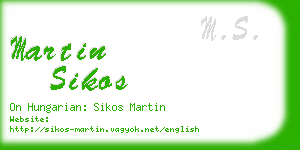 martin sikos business card